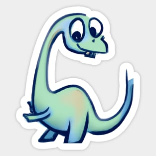 Cute Dinosaur Drawing Sticker